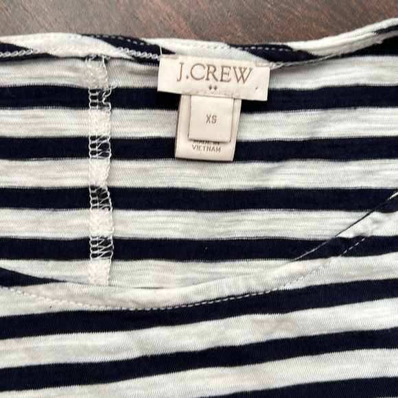 J. Crew Asymmetrical Ruffle Stripe Top - Picture 6 of 7